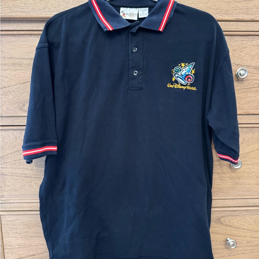 NWOT Disney Parks 100 Years of Magic Polo Shirt Navy Men’s Medium Mickey Mouse